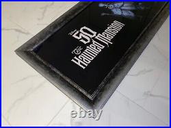 16x40 Haunted Mansion 50th Anniversary Target End Cap Display Framed Disneyland