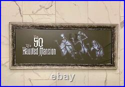 16x40 Haunted Mansion 50th Anniversary Target End Cap Display Framed Disneyland