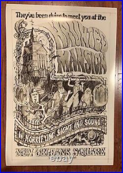 1979 Disneyland Haunted Mansion Poster Concept Art Disney Jim Michaelson 50th