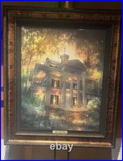 2022 Disney Parks Haunted Mansion At Twilight Joel Payne Giclee Frame Art 58/95