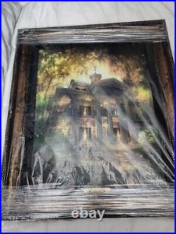 2022 Disney Parks The Haunted Mansion At Twilight Joel Payne framed giclee