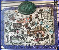 2024 Disney Haunted Mansion Map Wooden Print LE 64 Dave Avanzino 16x20 SIGNED