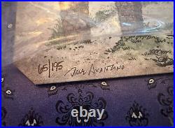 2024 Disney Haunted Mansion Map Wooden Print LE 65 Dave Avanzino 16x20 SIGNED