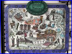 2024 Disney Parks Haunted Mansion Map Wooden Print LE 71 Dave Avanzino 16x20