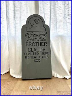 Brother Claude LIFESIZE Haunted Mansion Tombstone Replica 42 Disneyland 1969