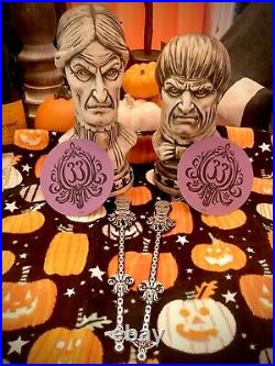 Club 33 Haunted Mansion 50th Anniversary Tiki Bust Mugs, set of 2, never used