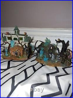 DISNEY STORE HAUNTED MANSION HOUSE & GRAVEYARD FIGURINE STATUES not tested read