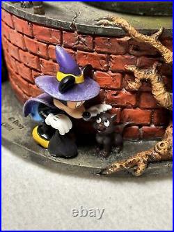 DISNEY World Halloween Snow Globe Mickey Haunted Mansion Trick or Treat RARE