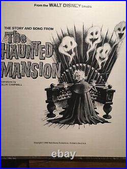 Disney 1969 The Haunted Mansion Story Book Vinyl, 2 Books. Xmas Special