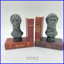 Disney Authentic Limited Release Rare The Haunted Mansion Bust Bookends Set Of 2