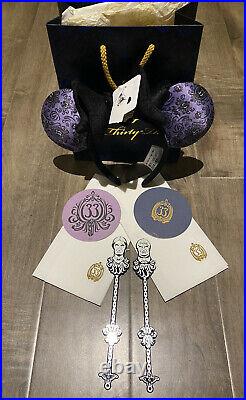 Disney Club 33 Haunted Mansion 50th Anniversary Minnie Mouse Ears Plus More