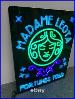 Disney Disneyland HAUNTED MANSION Madame Leota Neon Sign Custom Art Artwork