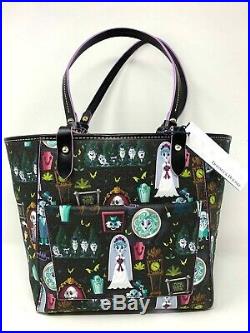 Disney Dooney & and Bourke Haunted Mansion Zip Tote Bag Purse Madame Leota Ghost