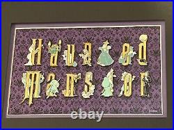 Disney HAUNTED MANSION Framed Pin Set WDW Haunting Spells by Mike Sullivan