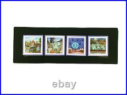 Disney Haunted Mansion 4 Picture Collage SIGNED By David Doss (Black/Landscape)