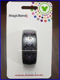 Disney Haunted Mansion Black Purple Creepy Wallpaper Magic Band 2.0 Linkable NEW