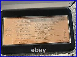 Disney Haunted Mansion Commemorative Replica Numbered Antiqued Copper E-Ticket