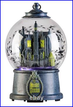 Disney Haunted Mansion Grace Manor Snow Globe Swirling Bats Light Up Tabletop