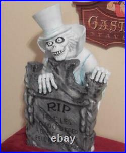 Disney Haunted Mansion HATBOX GHOST big figure tombstone 2' BRIGHT LITE - NEW