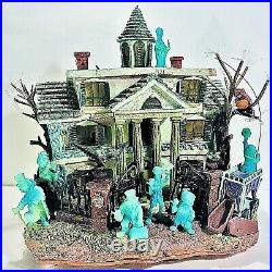 Disney Haunted Mansion Light Up House Hitchhiker Ghosts Rare Retired Sculpture