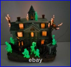 Disney Haunted Mansion Lighted House, Item# 25385. Glowing ghosts, fiber optic