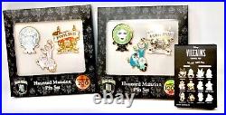 Disney Haunted Mansion Pin Set EXTREMELY RARE White Out Enamel Pins 2022 Leota
