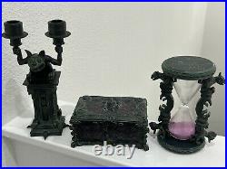 Disney Haunted Mansion Set of (3) Madame Leota Music Box + Gargoyle + Hourglass