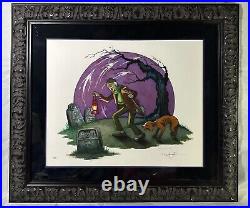 Disney Haunted Mansion Tombstone Quake watercolor giclée print by Kevin-John