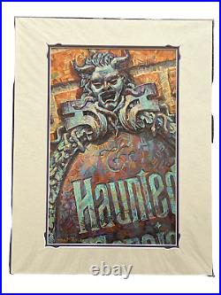 Disney Matted Print Haunted Mansion SIGNED by Greg McCullough