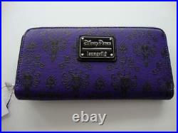 Disney Parks 2019 Loungefly Haunted Mansion Purple Wallpaper Wallet NEW