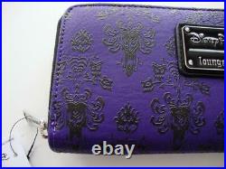 Disney Parks 2019 Loungefly Haunted Mansion Purple Wallpaper Wallet NEW