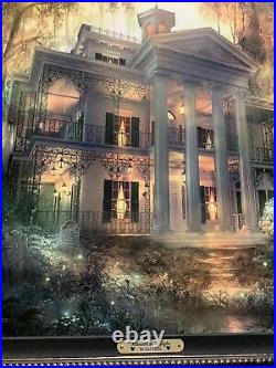 Disney Parks 2022 Haunted Mansion At Twilight Joel Payne Giclee Framed Art