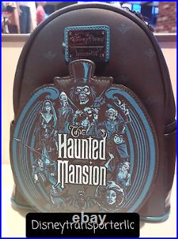 Disney Parks 2022 Haunted Mansion GLOW IN THE DARK Loungefly Backpack New