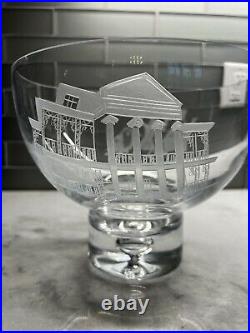 Disney Parks Arribas Hitchhiking Ghosts Haunted Mansion Etched Crystal Bowl Dish
