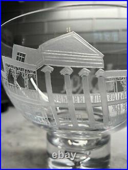 Disney Parks Arribas Hitchhiking Ghosts Haunted Mansion Etched Crystal Bowl Dish