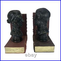 Disney Parks Authentic Haunted Mansion Busts Book Ends Gracey Ghost Stories Goth