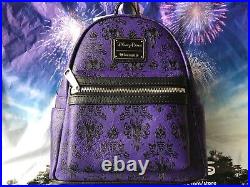 Disney Parks Disney World Loungefly Purple Mini Haunted Mansion Backpack