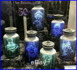 Disney Parks Disneyland Haunted Mansion 50th Host a Ghost Complete Set of 9 Jars