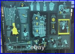 Disney Parks Epcot Arts McBiff Haunted Mansion Montage LE Canvas Gilcee 10/95