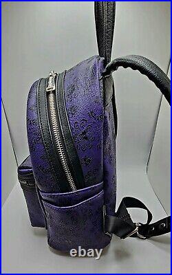 Disney Parks Exclusive Loungefly Haunted Mansion Purple Mini Backpack