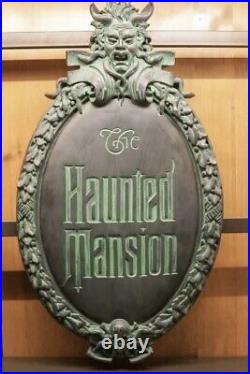 Disney Parks HAUNTED MANSION Gate Plaque Sign FULL SIZE REPLICA New In Box