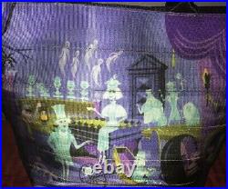 Disney Parks Harveys Haunted Mansion 50th Anniversary Shag Tote Bag New IN HAND
