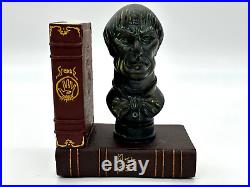 Disney Parks Haunted Mansion Bookends Resin Busts Heads Authentic Library NWT