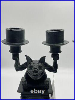 Disney Parks Haunted Mansion Gargoyle Candle Stick Holders Candelabra SOLD AS IS