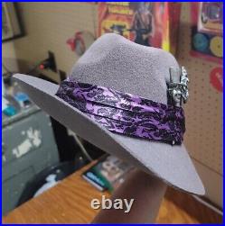 Disney Parks Haunted Mansion Ghost Fedora Hat with Pins Park Exclusive RARE