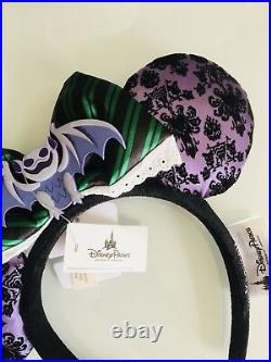 Disney Parks Haunted Mansion Minnie Ears Umbrella Girl Bat Purple Wallpaper Maid
