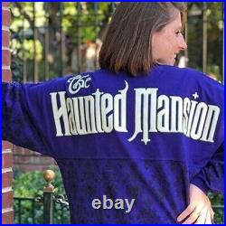 Disney Parks Haunted Mansion Spirit Jersey Purple Black Wallpaper Sz XXL NWOT