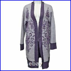 Disney Parks Haunted Mansion Wallpaper Open Front Duster Cardigan Size S NEW