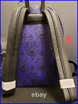 Disney Parks Haunted Mansion Wallpaper Purple Mini Backpack By Loungefly