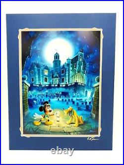 Disney Parks Haunted Mansion at Moonlight Signed 18 x 14 Art Print Rob Kaz